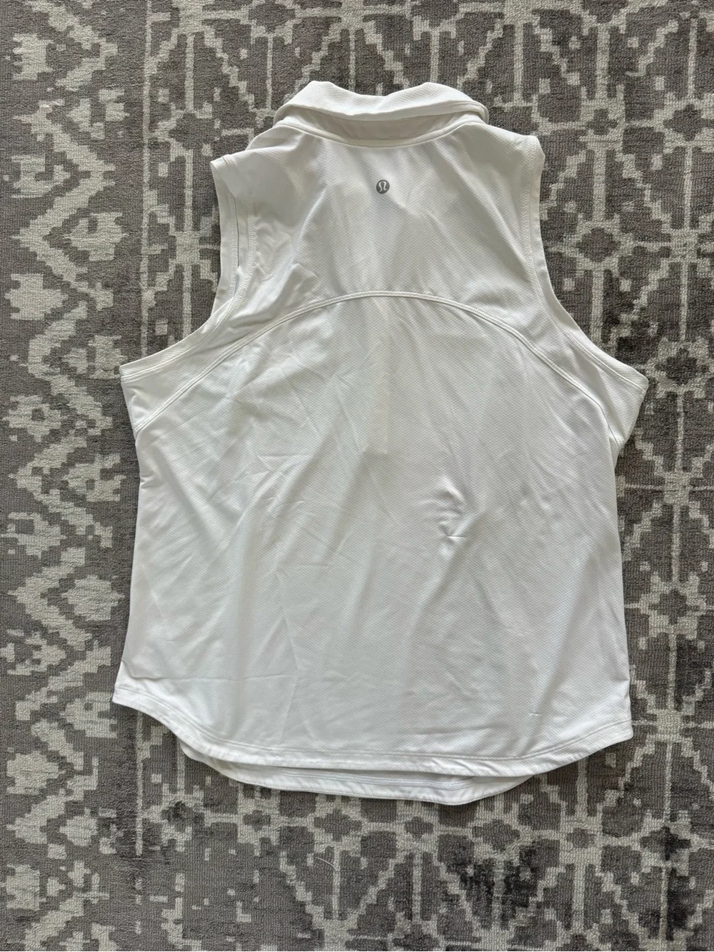 lululemon athletica White Sleeveless Polo Tank